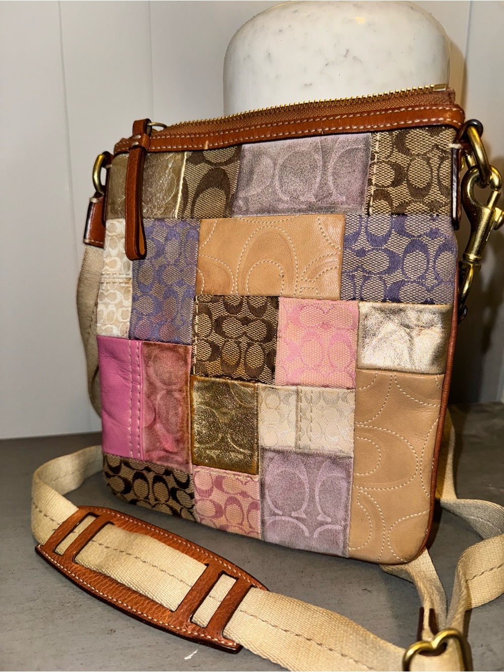 Authentic vintage Coach Patchwork Crossbody Bag
